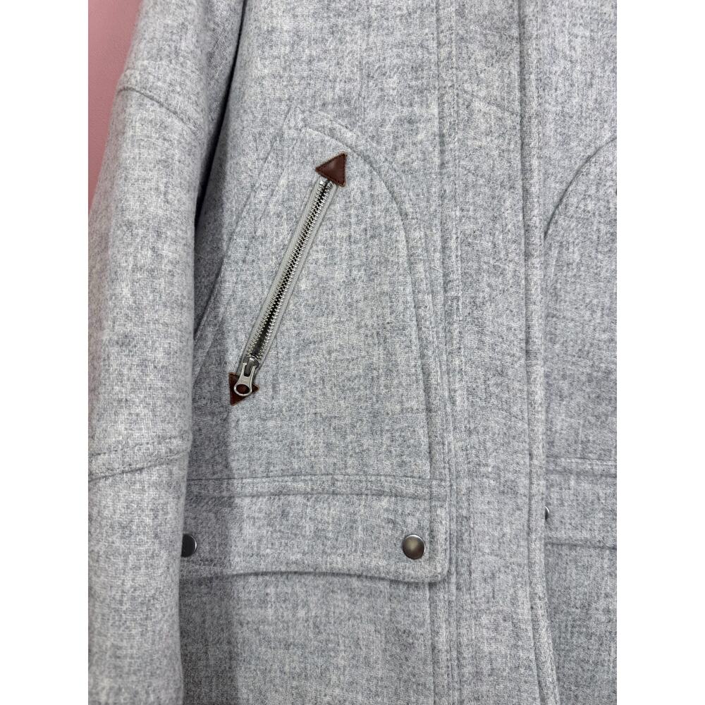 NEW J.Crew Italian Stadium Wool Blend Parka With Hood by Nello Gori Size 0 - Picture 4 of 6